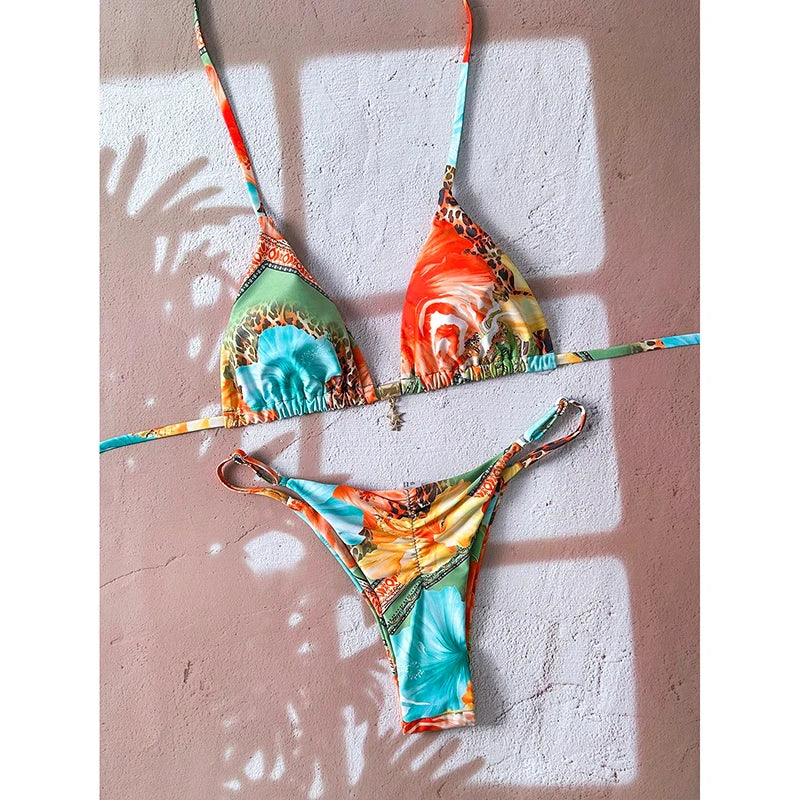 Sexy Leopard Push Up Bikinis Two Piece Bathing Suits 2026 Micro Bikini Sets Women Swimsuit Beach Wear Thong Swimwear