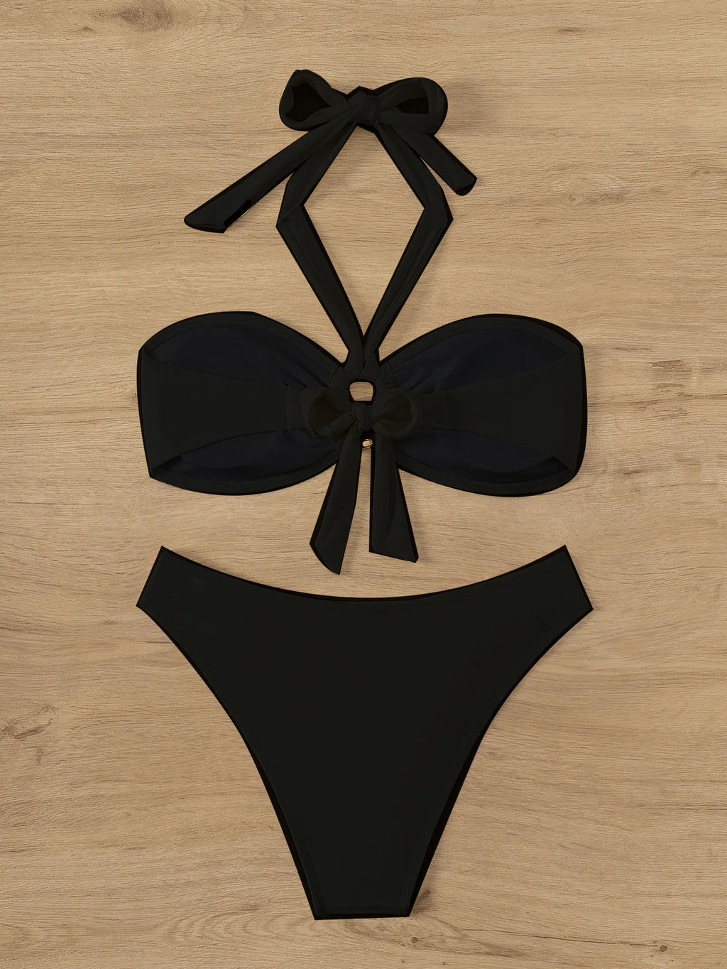 "2026 Sexy Bandeau Push-Up Bikini Set - Brazilian Thong Swimwear for Women"