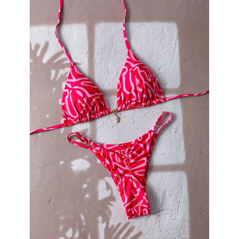 Sexy Leopard Push Up Bikinis Two Piece Bathing Suits 2026 Micro Bikini Sets Women Swimsuit Beach Wear Thong Swimwear