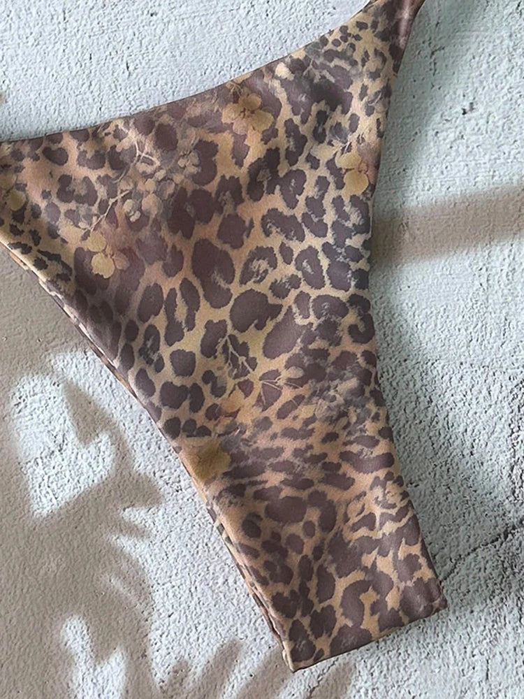 Sexy Leopard Push Up Bikinis Two Piece Bathing Suits 2026 Micro Bikini Sets Women Swimsuit Beach Wear Thong Swimwear