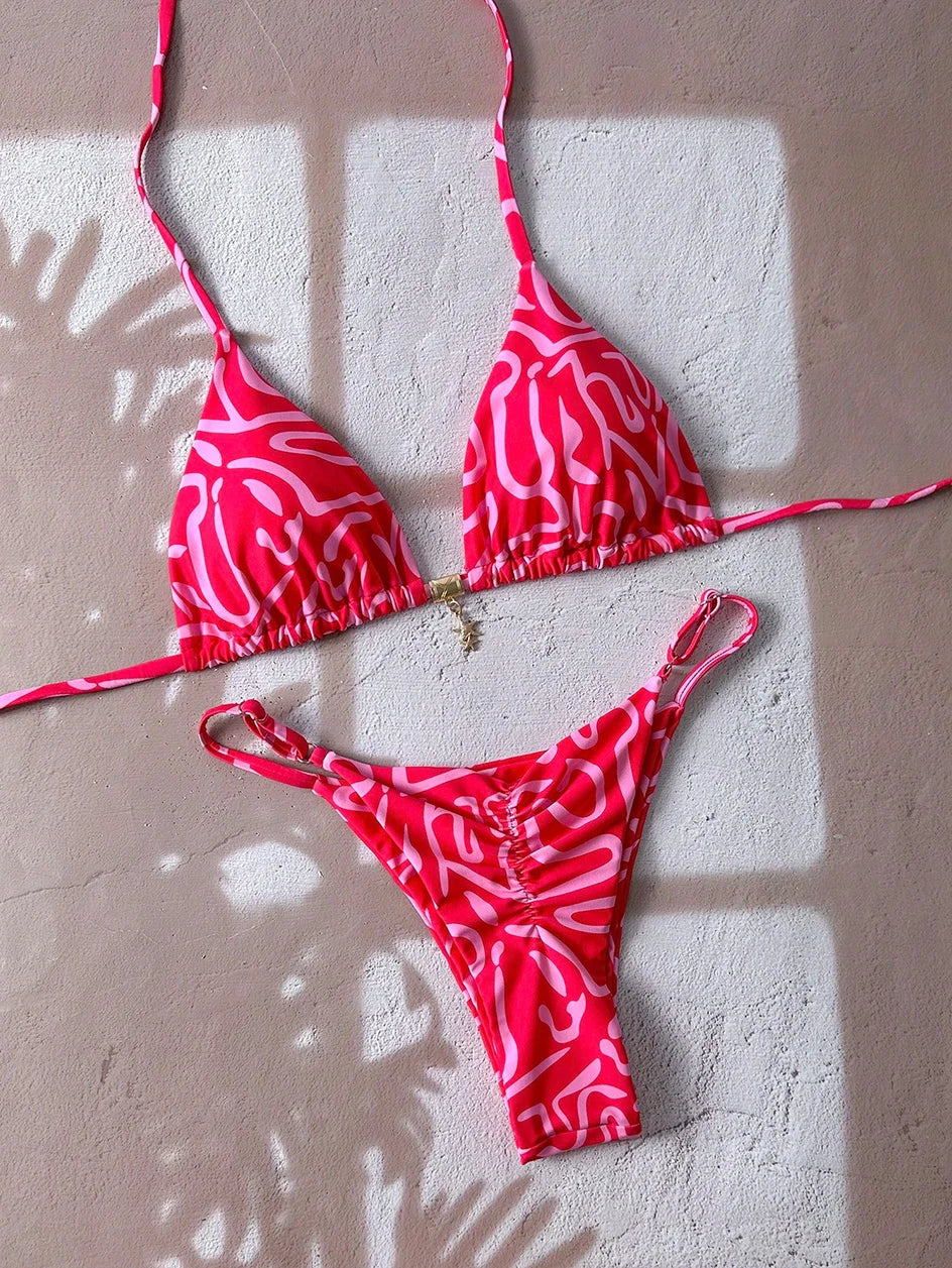 Sexy Leopard Push Up Bikinis Two Piece Bathing Suits 2026 Micro Bikini Sets Women Swimsuit Beach Wear Thong Swimwear