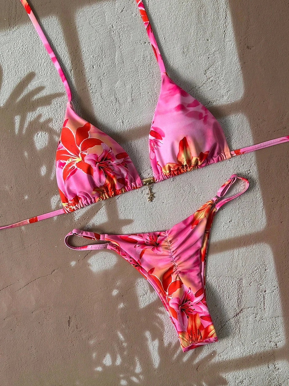 Sexy Leopard Push Up Bikinis Two Piece Bathing Suits 2026 Micro Bikini Sets Women Swimsuit Beach Wear Thong Swimwear