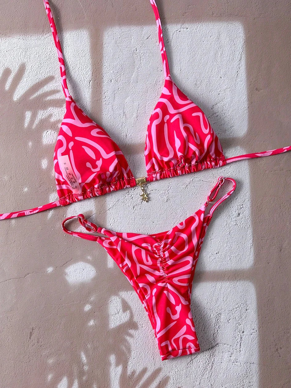 Sexy Leopard Push Up Bikinis Two Piece Bathing Suits 2026 Micro Bikini Sets Women Swimsuit Beach Wear Thong Swimwear